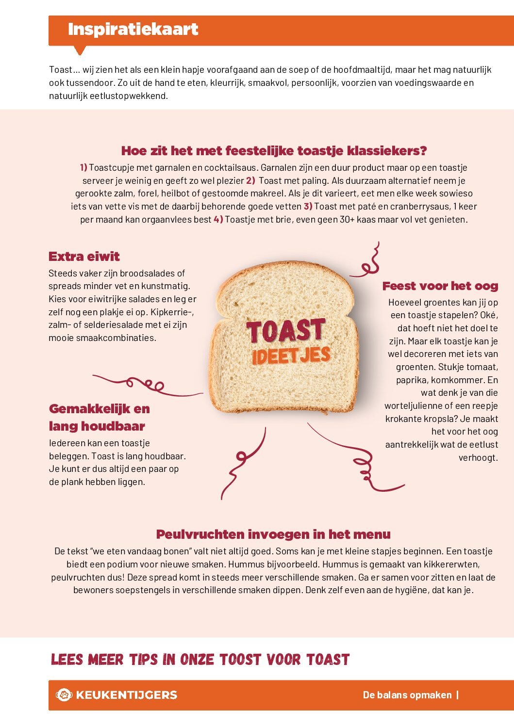 inspiratiekaart toast Toast ideeën & receptkaart