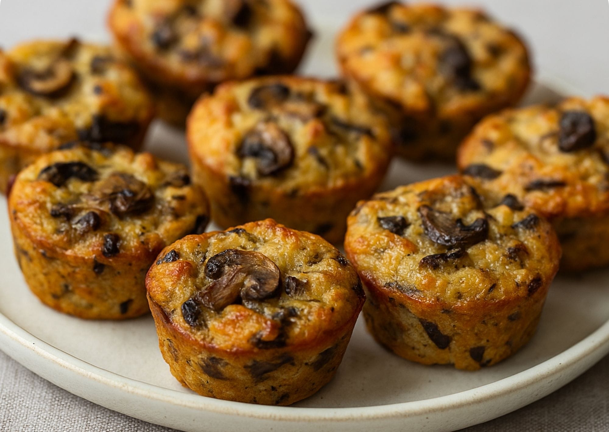 broodtaartje met paddenstoelen