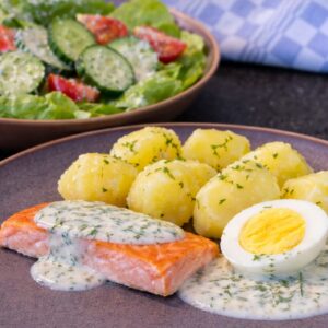 zalm met karnemelkse saus Keukentijgers