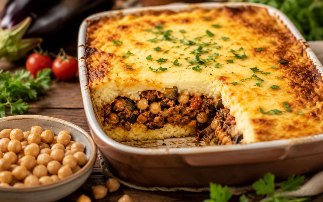Moussaka met kikkererwten