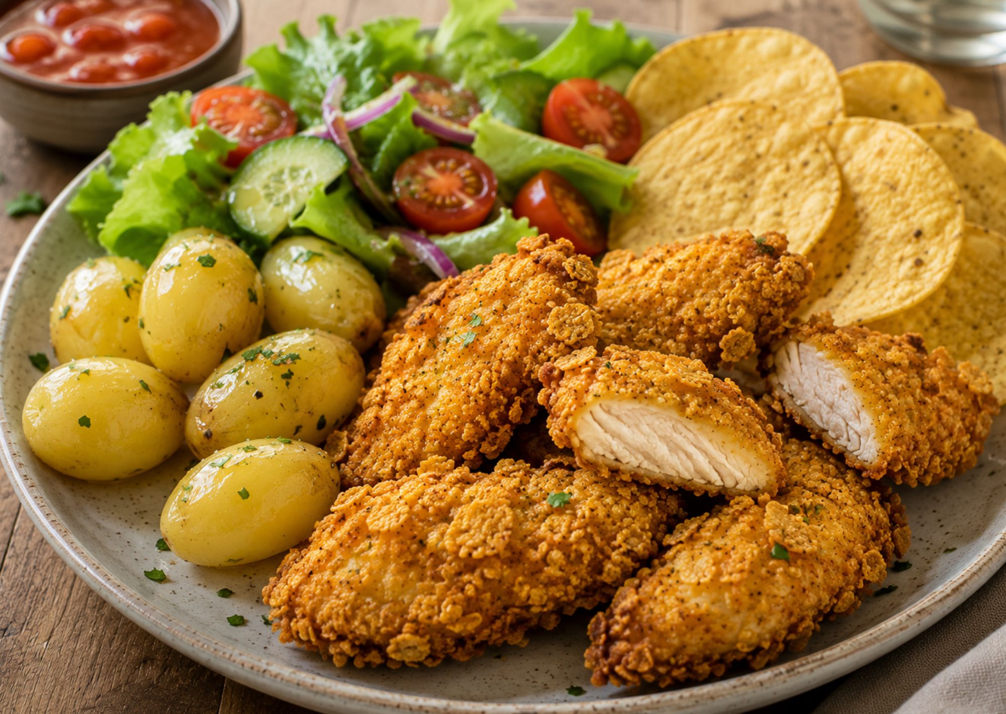 Kip in krokant nacho jasje